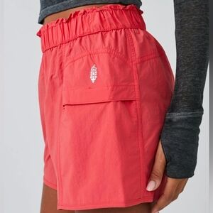 Women's Coral Utility Shorts with Elastic Waist